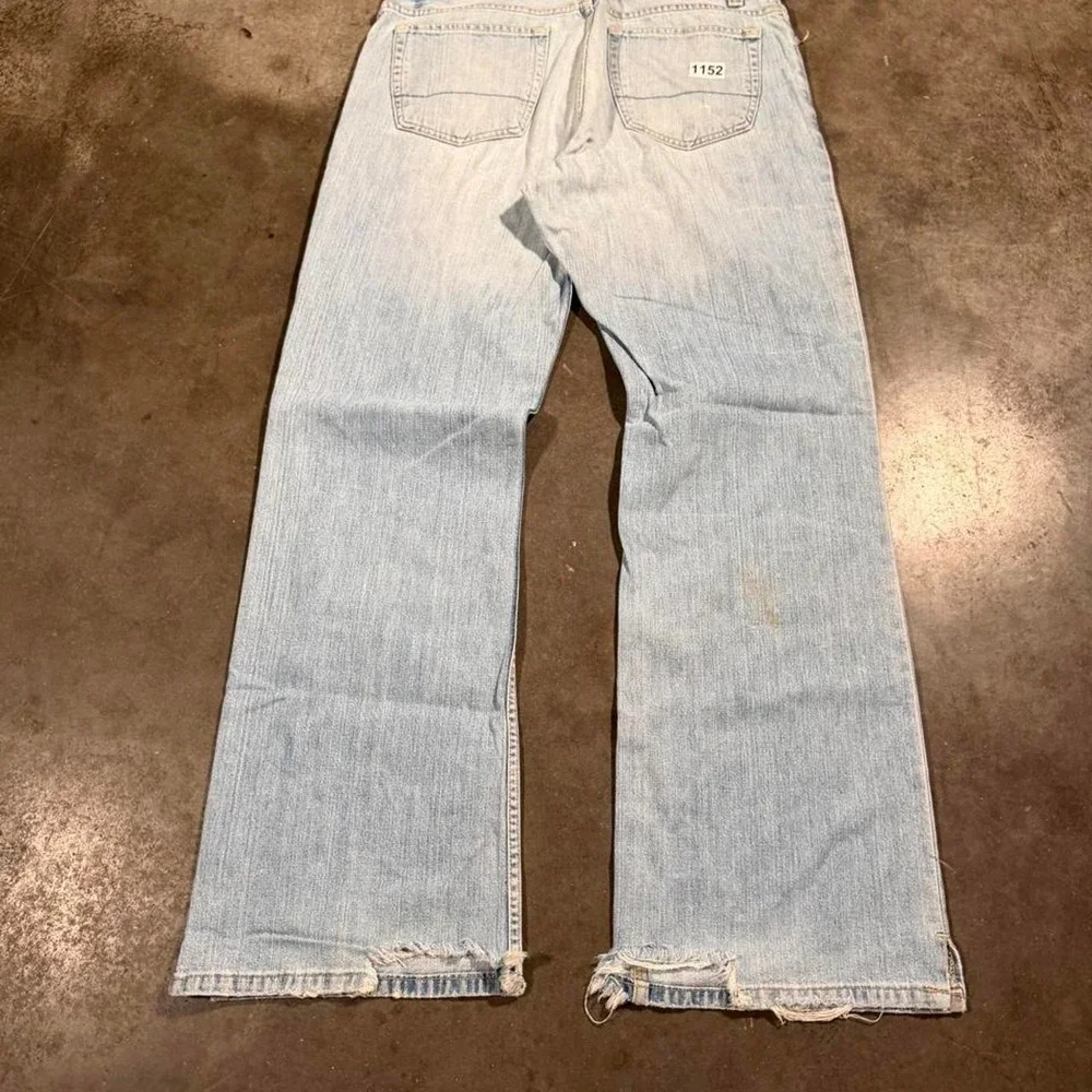 BKE Tyler Baggy Bootcut Jeans Mens 34x32 Light Wash Y2K Made in USA